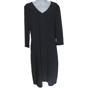 Express Black Knit V-Neck Dress - Size 7/8